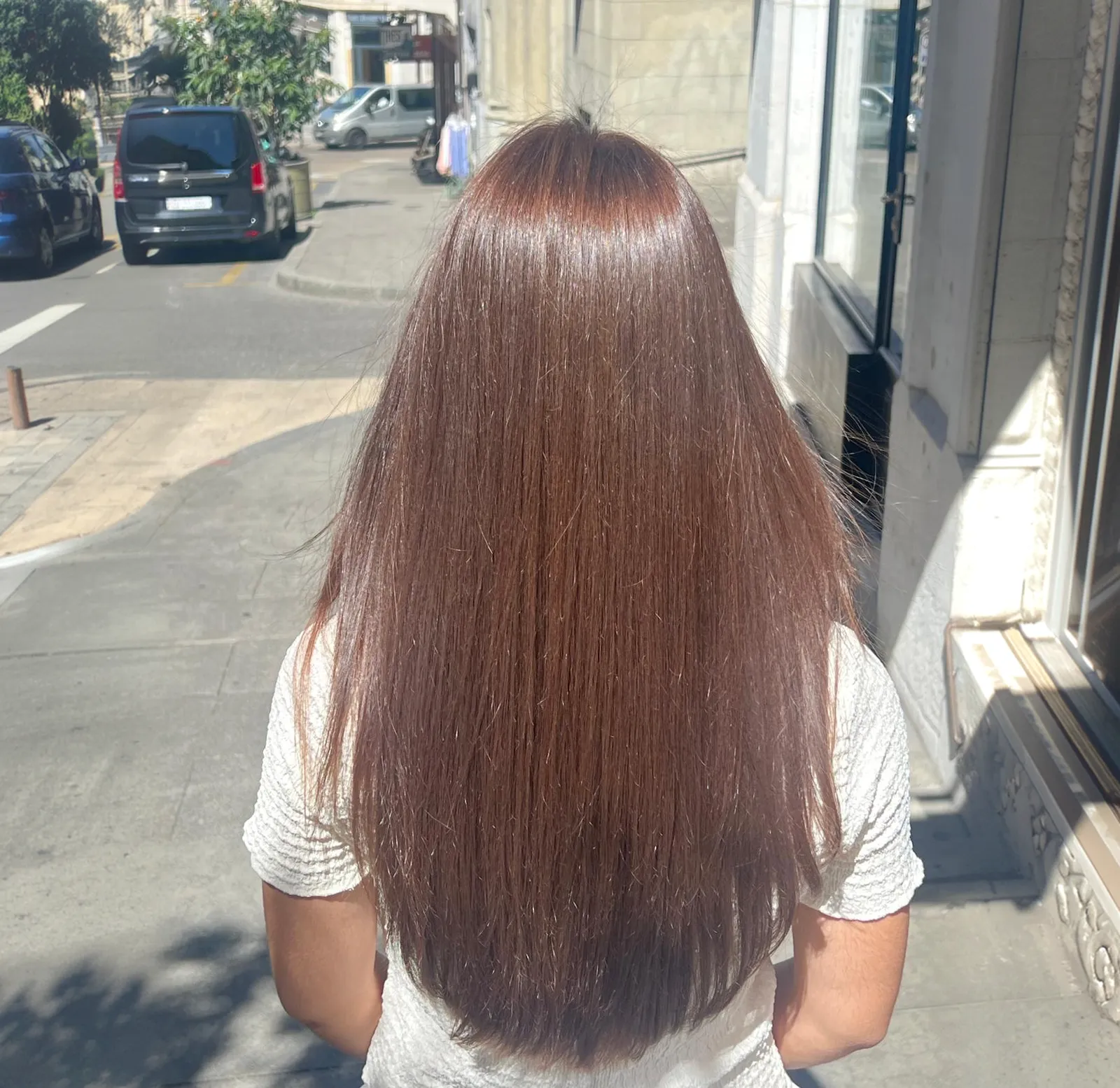 Réalisation coiffure : lissage